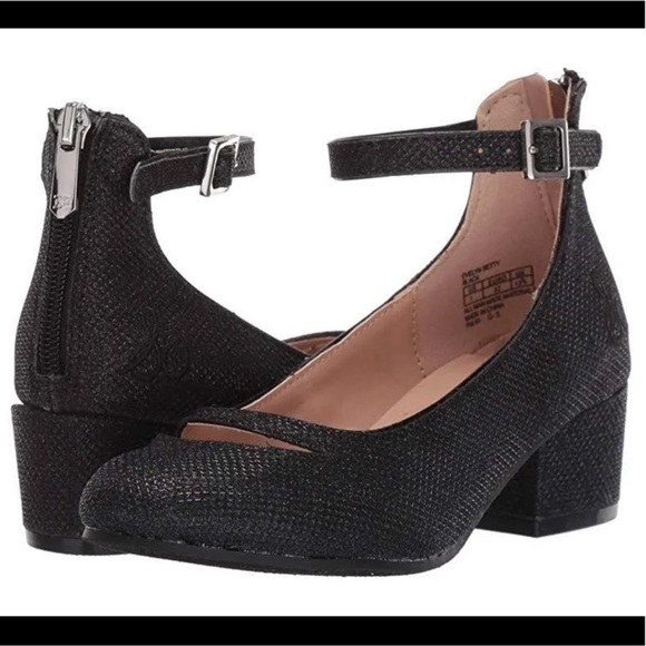 sam edelman evelyn betty black glitter ankle strap shoe - Picture 7 of 9